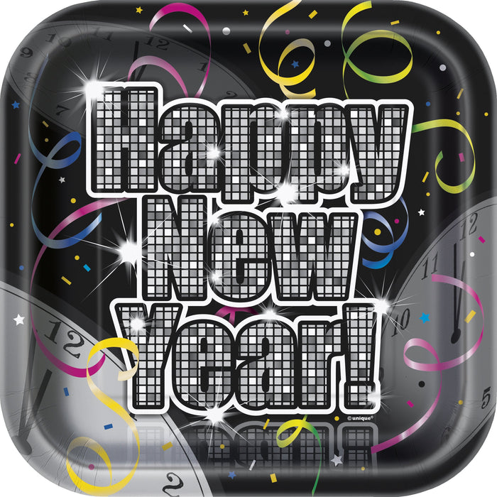 Pappteller Countdown to New Years qua 18cmØ/10St.