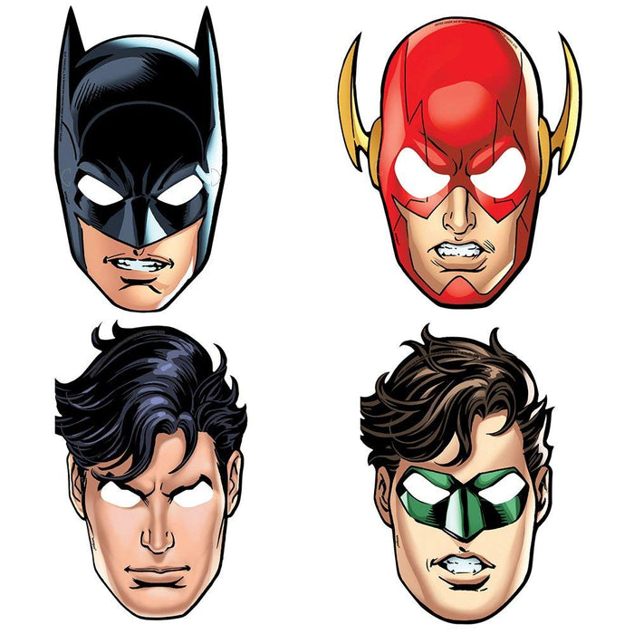 Maske Pappe Justice League 8 Stk.