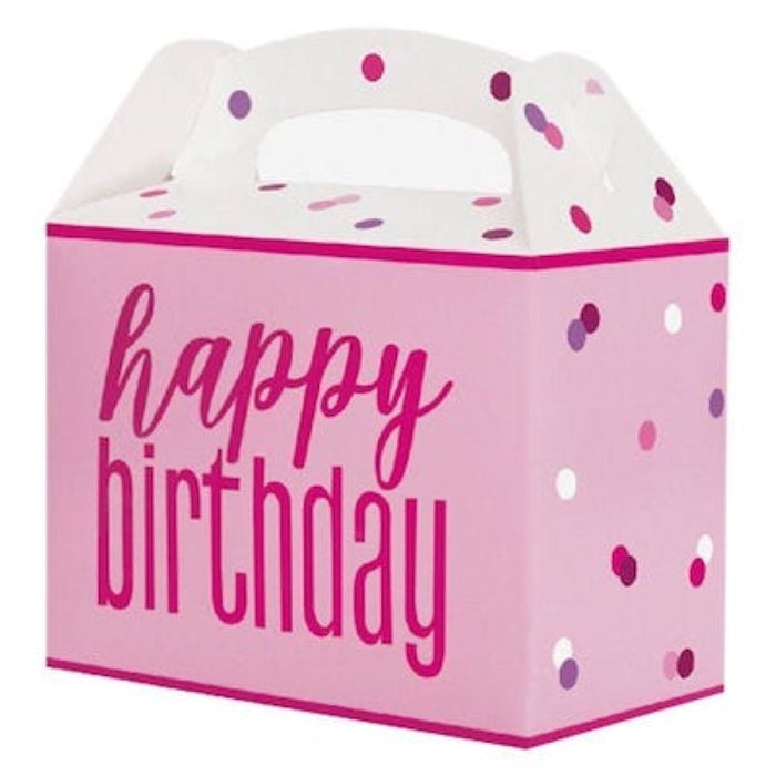 Partybox Happy Birthday Glitz 6Stk. Pink