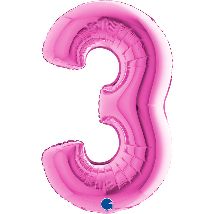 Riesenzahl Folienballon 40"/102cm | Pink #3