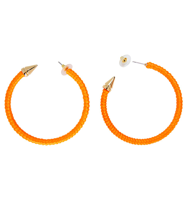 Ohrringe "Discoparty" | Neon Orange - Schmuck 80er Jahre Kostüm