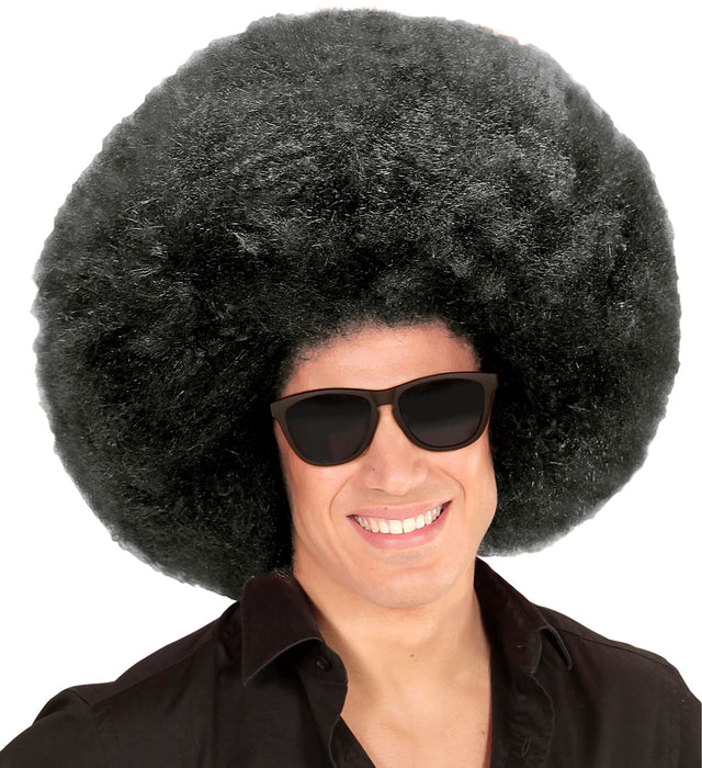 Locken Perücke Riesen Afro | Schwarz