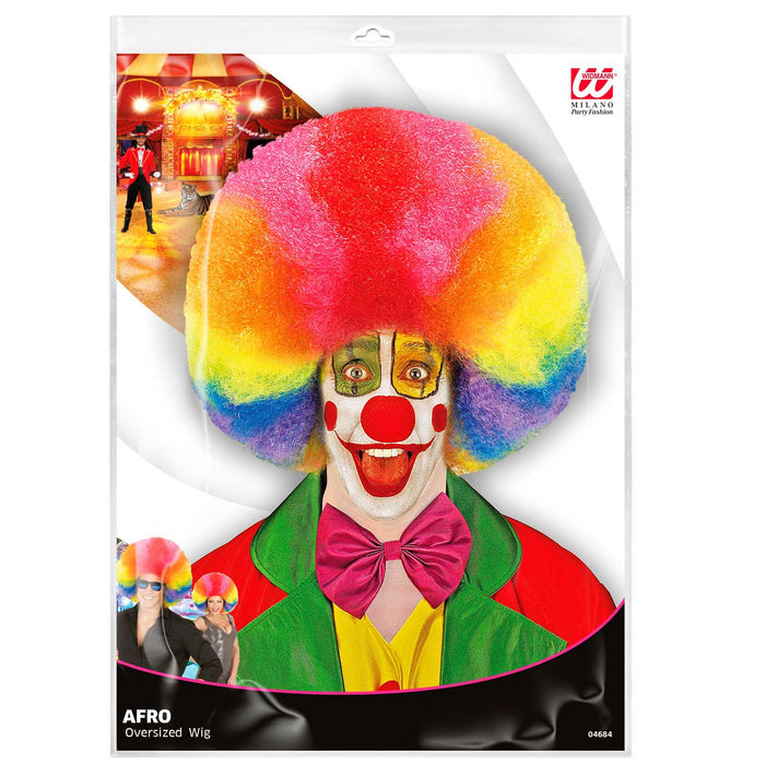Riesen Afro Perücke für Erwachsene | Regenbogen