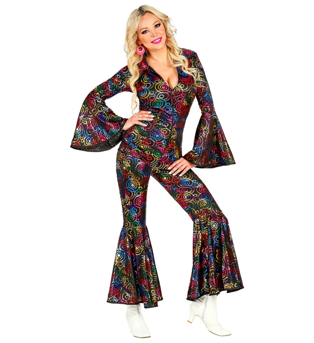 70er Jahre Anzug "Glitter Dots" für Damen | Mehrfarbig