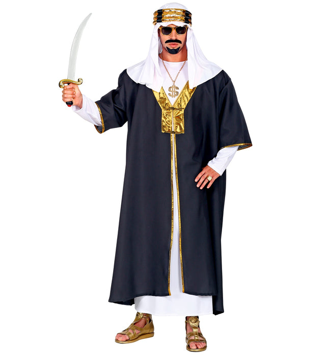 Wüstenprinz Herren Kostüm "Sultan" | Schwarz-Gold