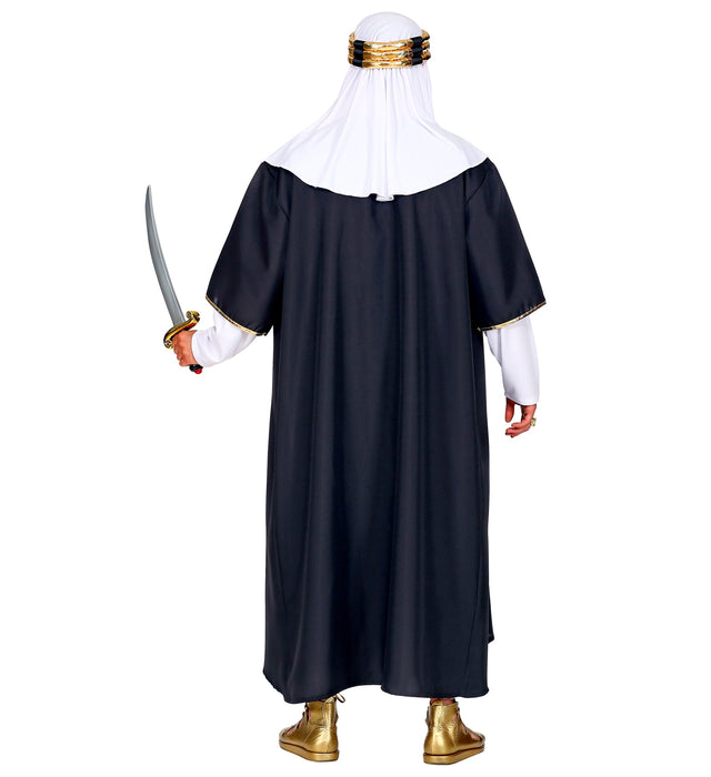 Wüstenprinz Herren Kostüm "Sultan" | Schwarz-Gold