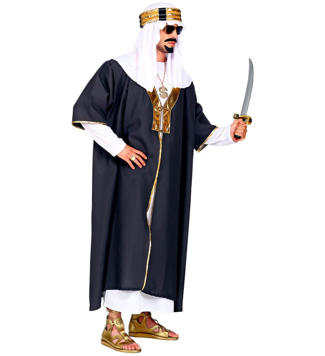 Wüstenprinz Herren Kostüm "Sultan" | Schwarz-Gold