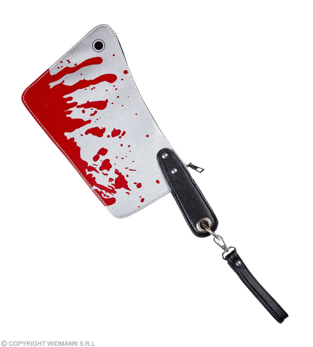 Handtasche "Blutiges Hackebeil" | Silber Rot