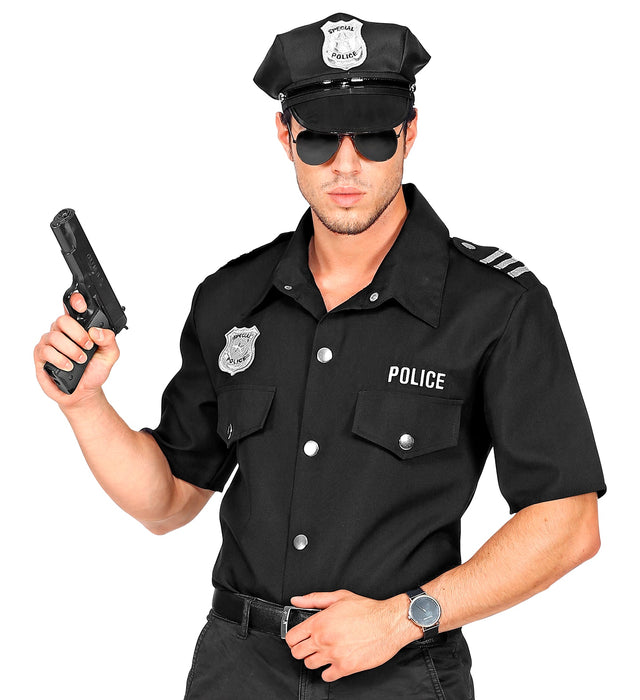 Kostüm Hemd "Polizist" | Schwarz
