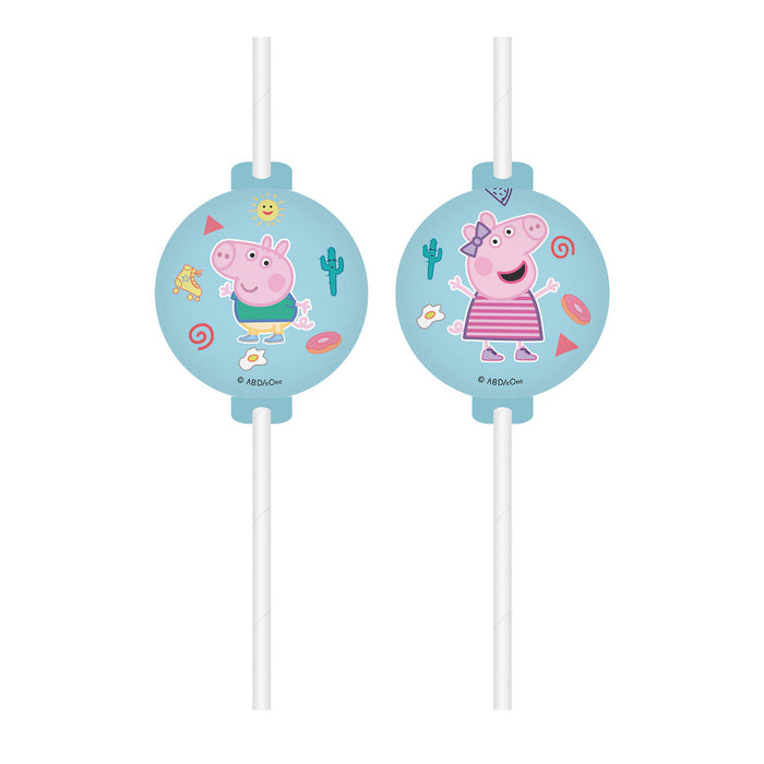 Trinkhalme Peppa Pig | 4 Stück FSC