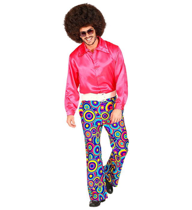 70er Jahre Retro Kostüm Hose "Bubbles" für Herren | Blau
