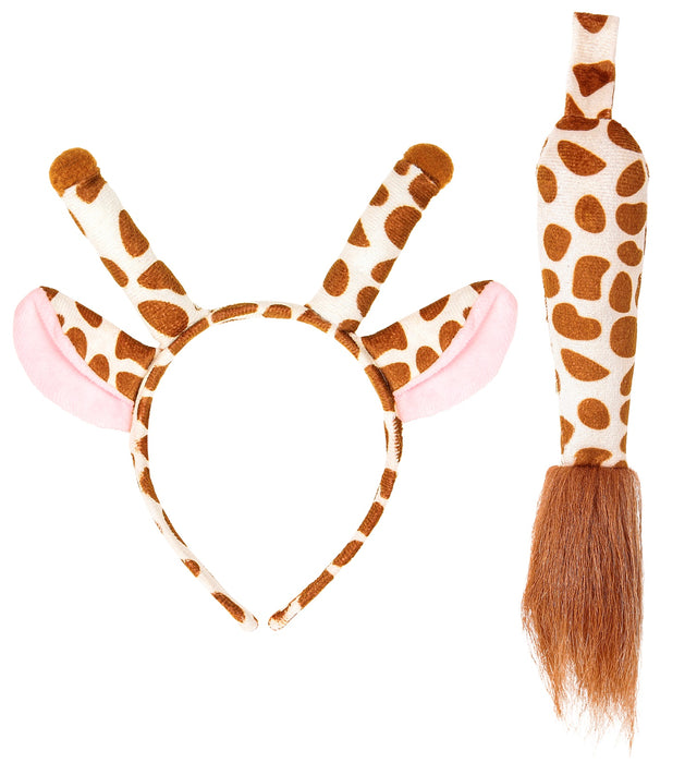 Kostümset "Giraffe" | Haarreif mit Ohren und Schwanz