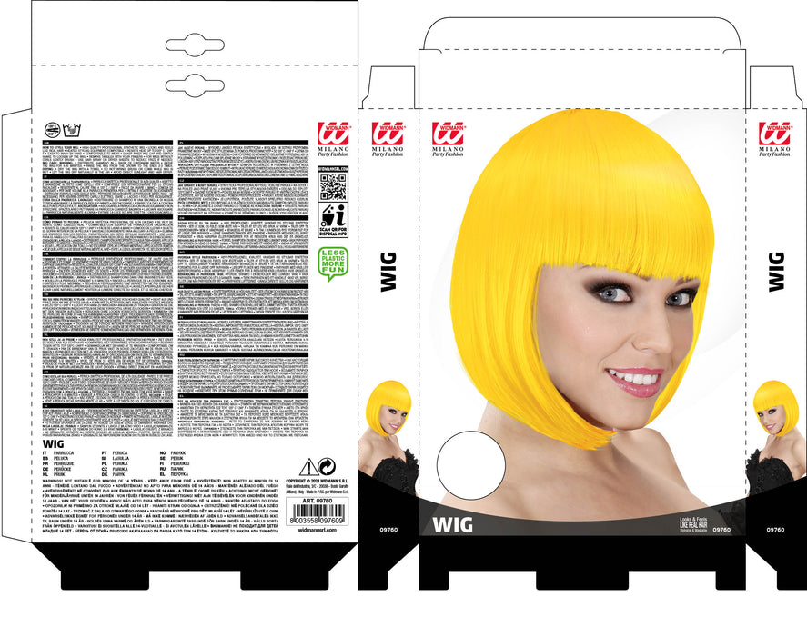 Perücke "Lou Lou" für Damen | Gelb
