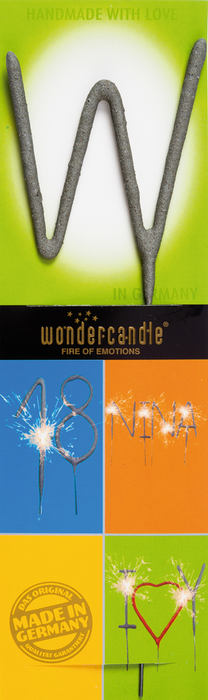 Wunderkerze Buchstabe Classic W 6,5cm 35s