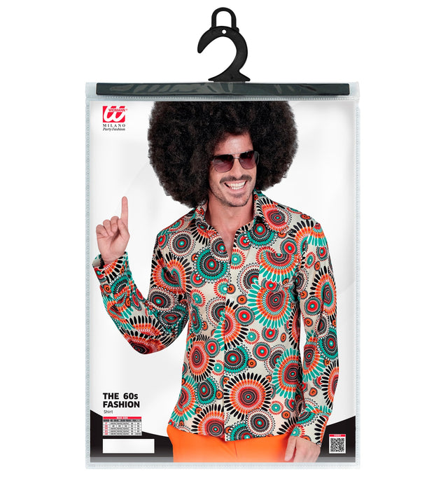 Retro Herren Hemd "Vintage" | Mehrfarbig - Kostüm 60er 70er Jahre