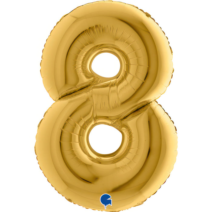 Riesenzahl Folienballon 40"/102cm | Gold #8