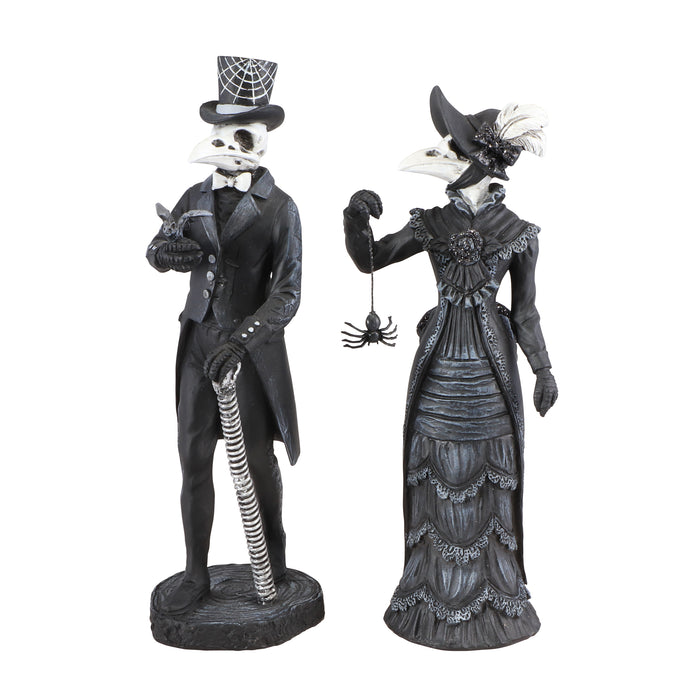 Lady oder Mister Skeleton - Halloween Dekofirgur 7 x 6 x 21 cm