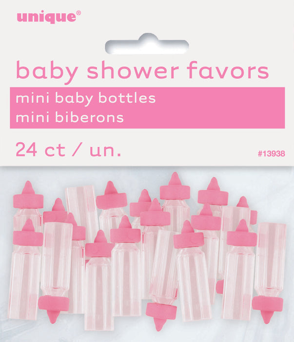 Favours Babyflasche Mini Pink 24Stk