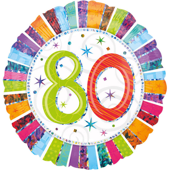 ABC18 Folienballon "Happy Birthday" Radiant #80 Holo S60 | Ø 45 cm