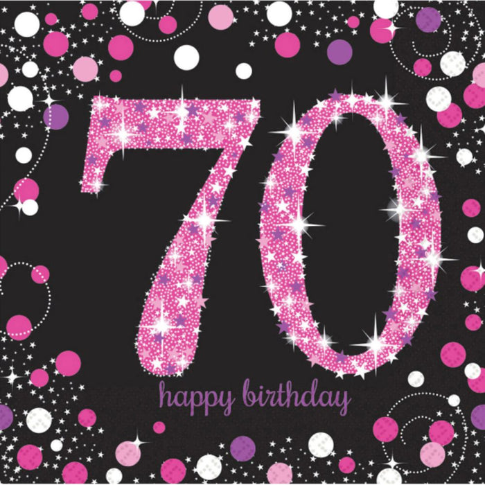 Servietten Sparkling #70 Pink 33x33cm/16Stk.