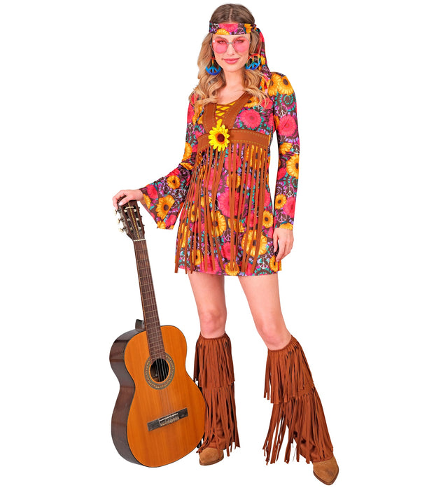 Hippie Kostüm "Allegra" für Damen | Mehrfarbig