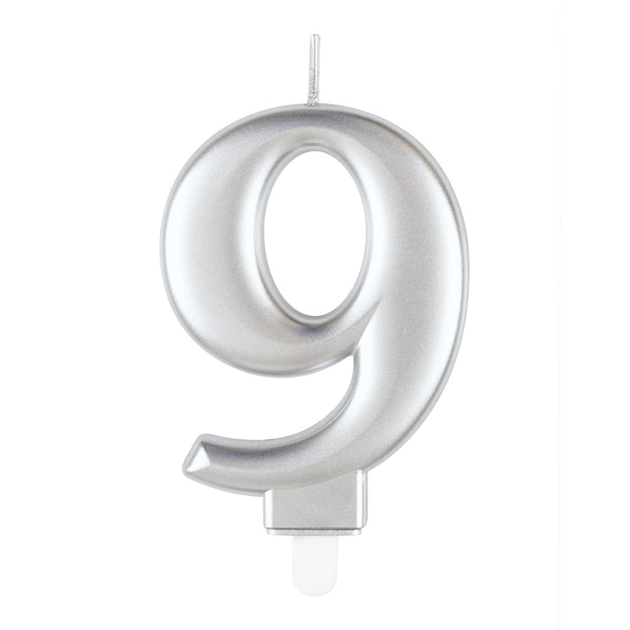 Kerzenzahl Silber #9