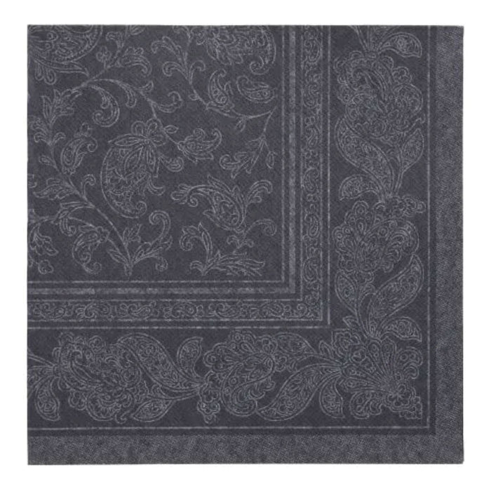 Servietten RC "Ornaments" 40x40cm/50Stk. | Schwarz