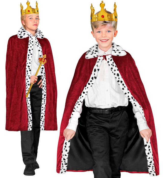 Königsumhang für Kinder 90 cm | Rot Weiß
