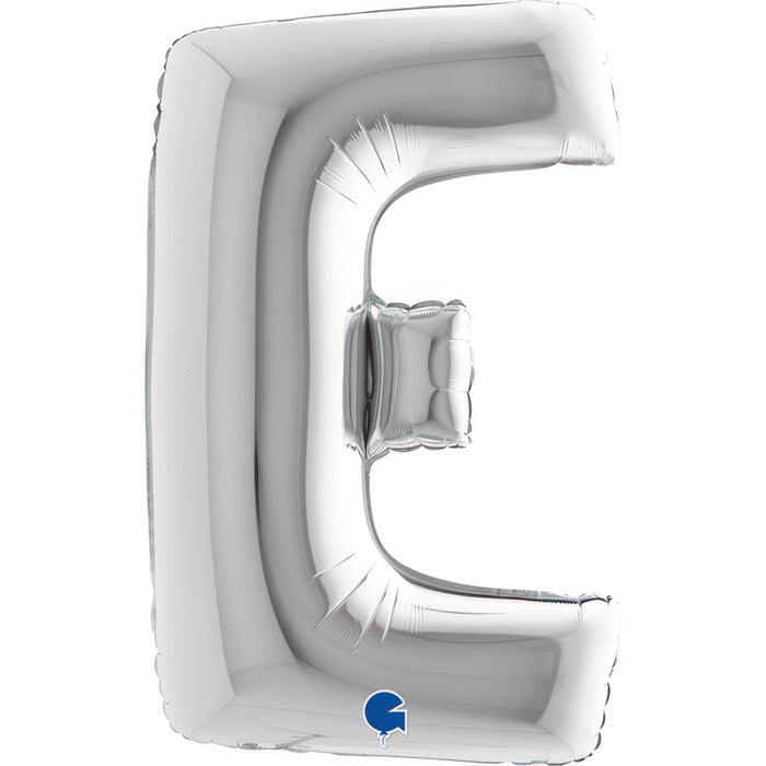 Riesenbuchstabe Folienballon 40"/102cm | Silber #E