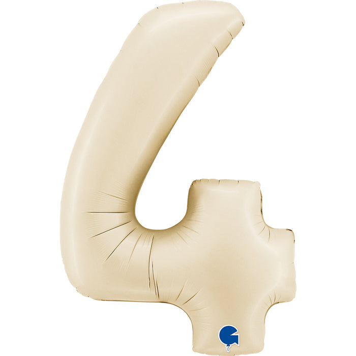 Riesenzahl Folienballon 26"/66cm | Satin Cream #4