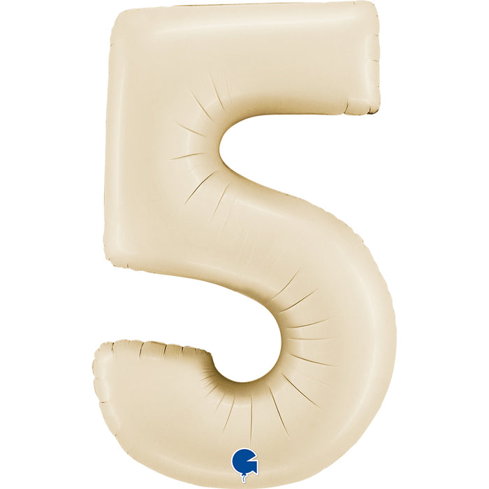 Riesenzahl Folienballon 26"/66cm | Satin Cream #5