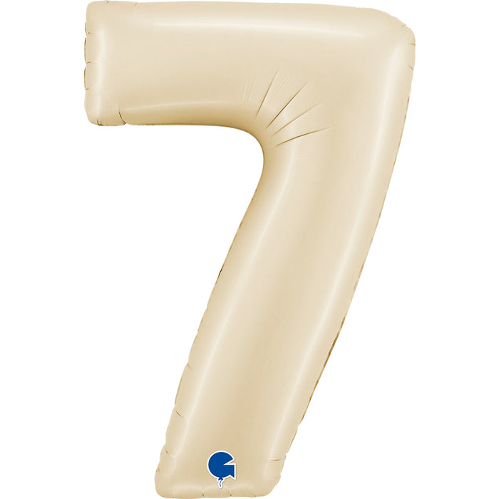 Riesenzahl Folienballon 26"/66cm | Satin Cream #7