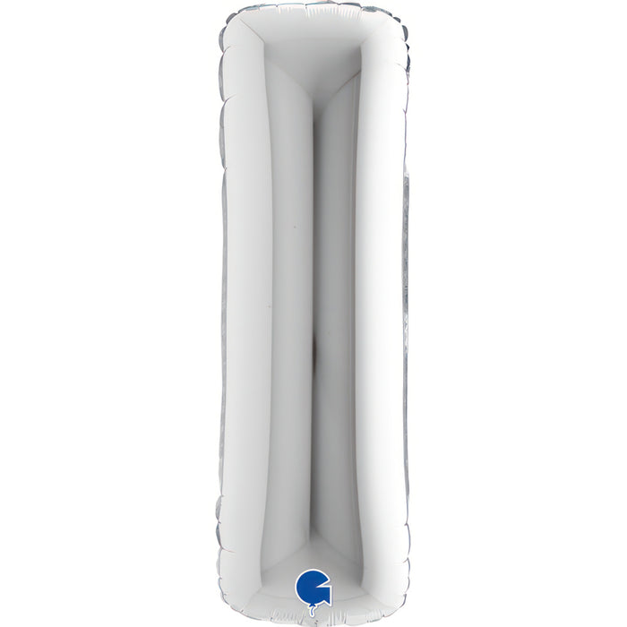 Riesenbuchstabe Folienballon 40"/102cm | Silber #I