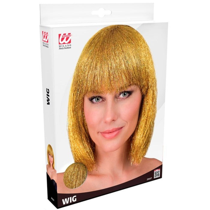 Damen Perücke Glitzy Bob | Gold