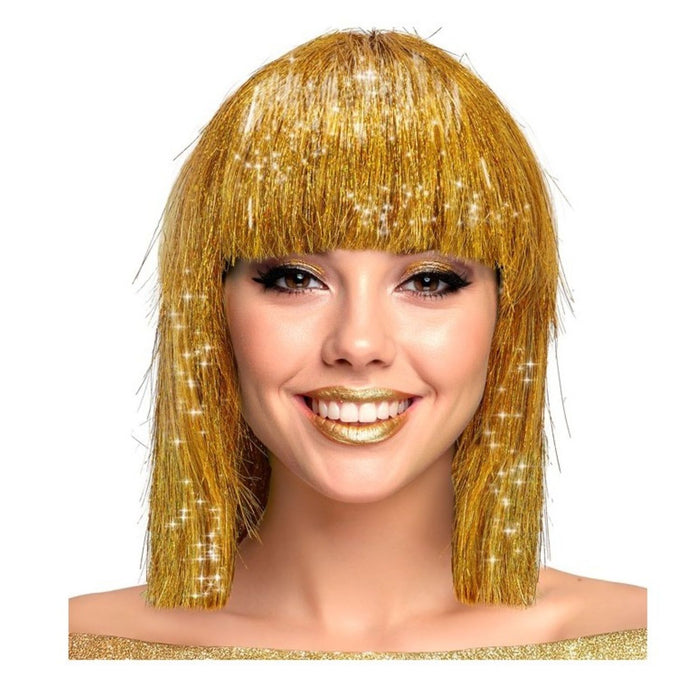 Damen Perücke Glitzy Bob | Gold