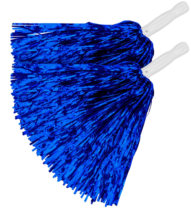 Cheerleader Pompon 2 Stück | Metallic Blau