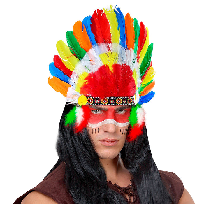 Indianer Feder Kopfschmuck Bunt