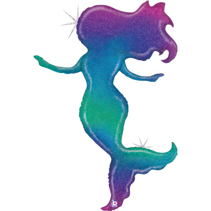 Shape Folienballon "Meerjungfrau Glitter" | 132cm