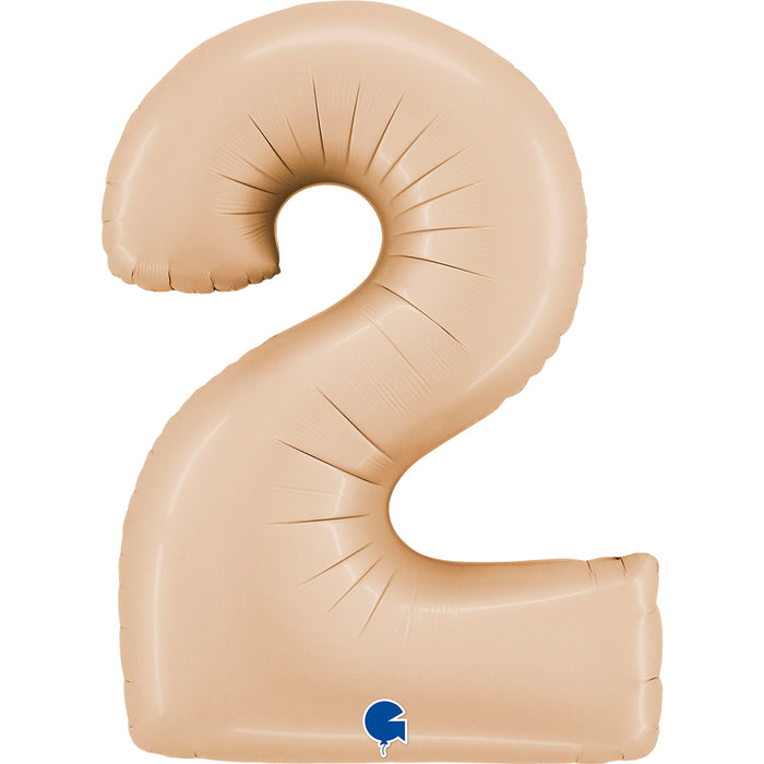 Riesenzahl Folienballon 40"/102cm | Satin Nude #2