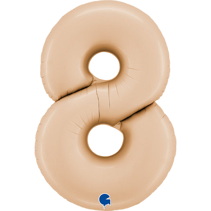 Riesenzahl Folienballon 40"/102cm | Satin Nude #8