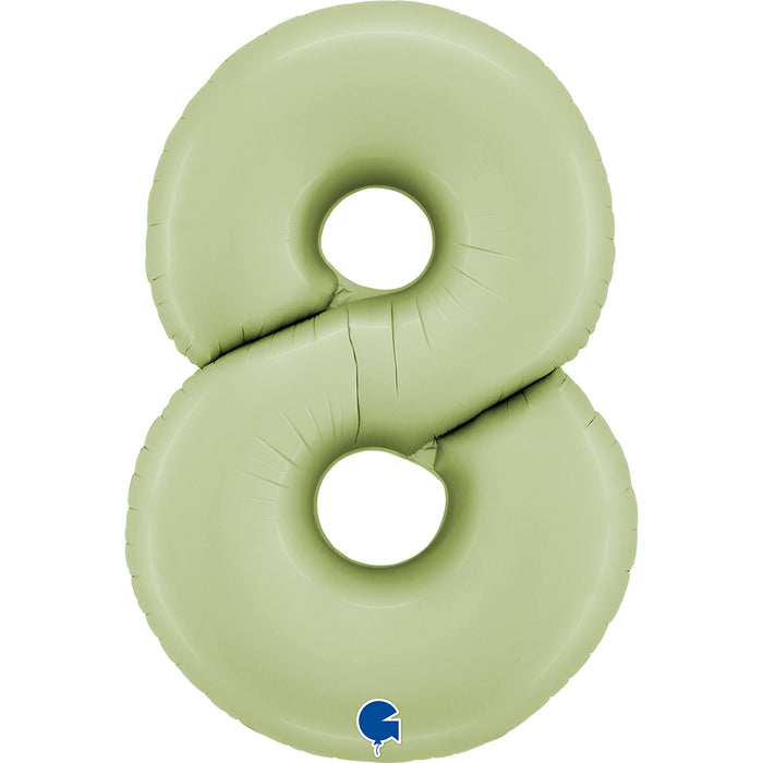 Riesenzahl Folienballon 40"/102cm | Satin Olive #8