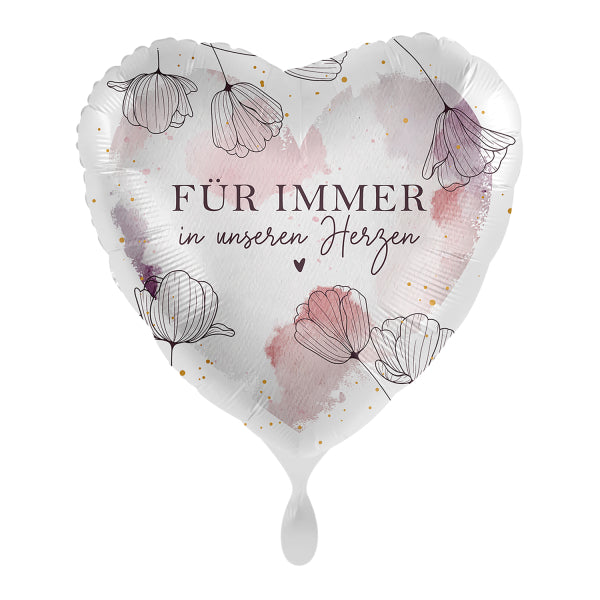 ABC18 Herz Folienballon Ø 43cm "Für immer"