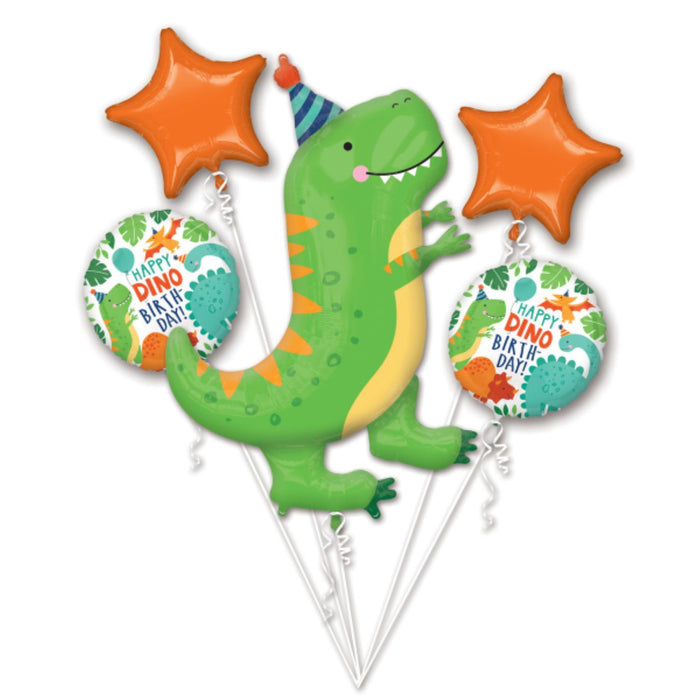 Folienballon Bouquet Dino-Mite Party | 5 Ballons