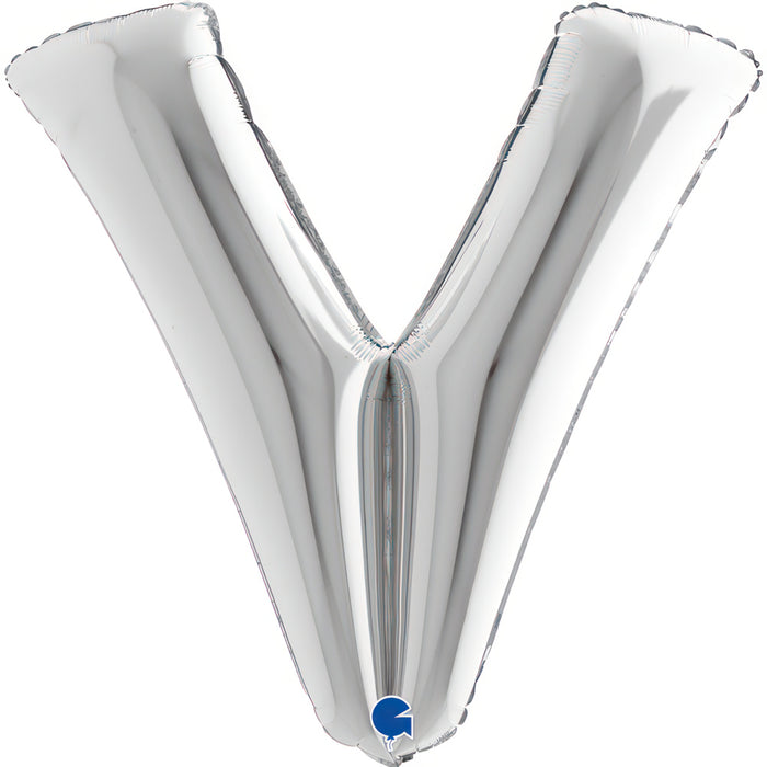 Riesenbuchstabe Folienballon 40"/102cm | Silber #V