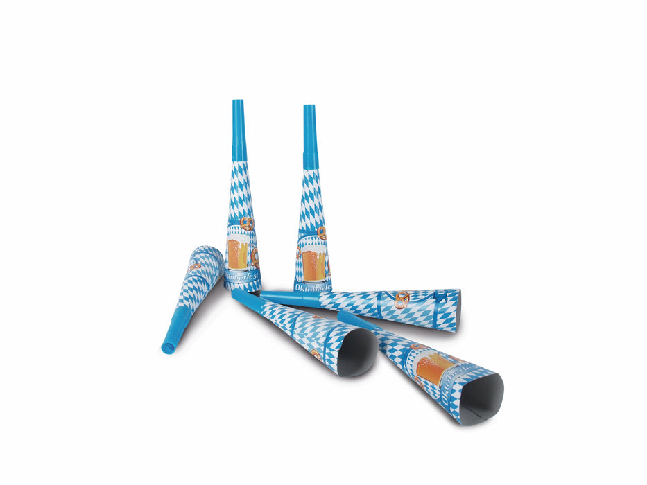 Tröten Bayern Weiß-Blau 16cm/3St. O-Fest