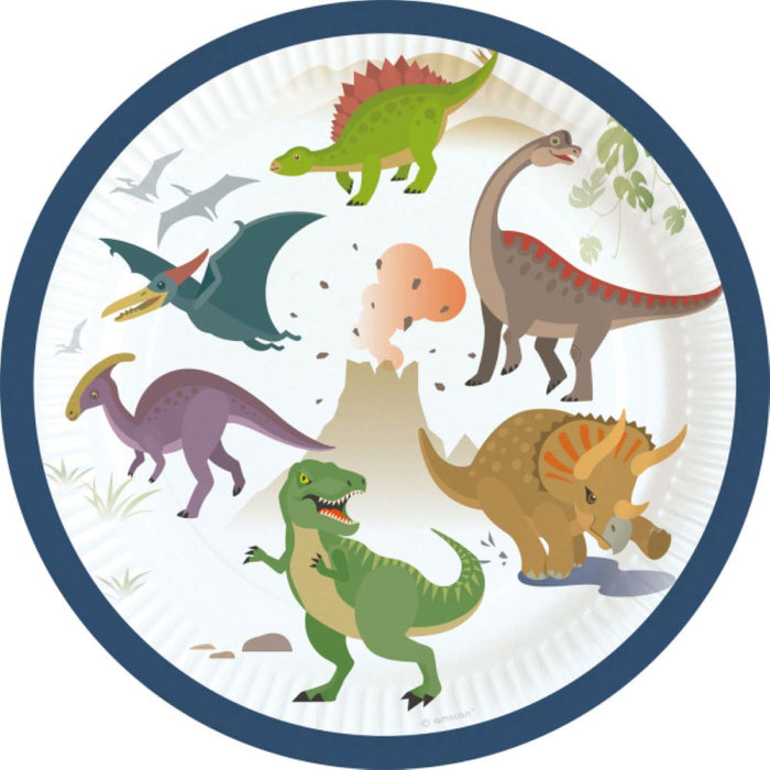 "Happy Dinosaurier" | 8 Pappteller Ø18cm