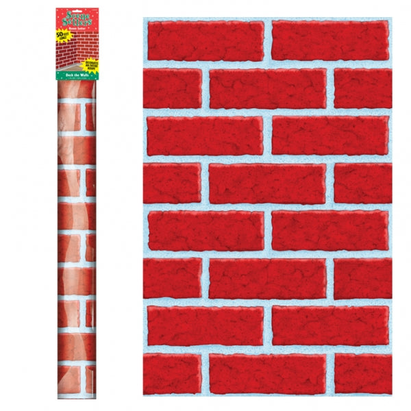 Wandfolie 12,2m x 1,2m Ziegel Backstein