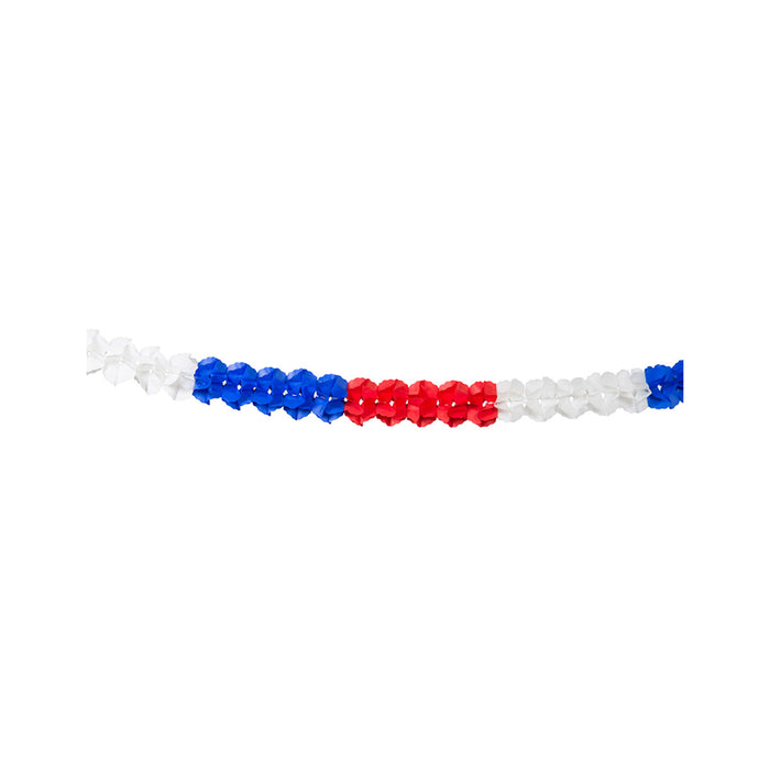 Girlande Papier Weiss-Blau-Rot | 6m