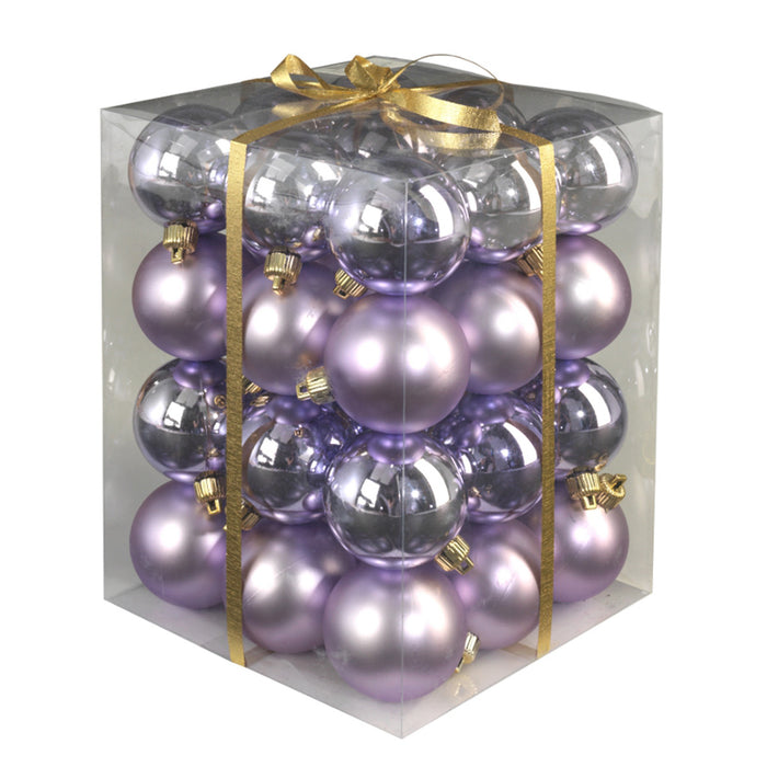 Weihnachtskugeln matt+gl.12|8cm LILA