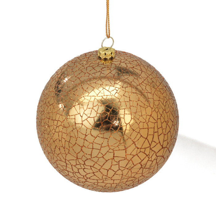 Weihnachtskugeln Krakelee 10cm GOLD